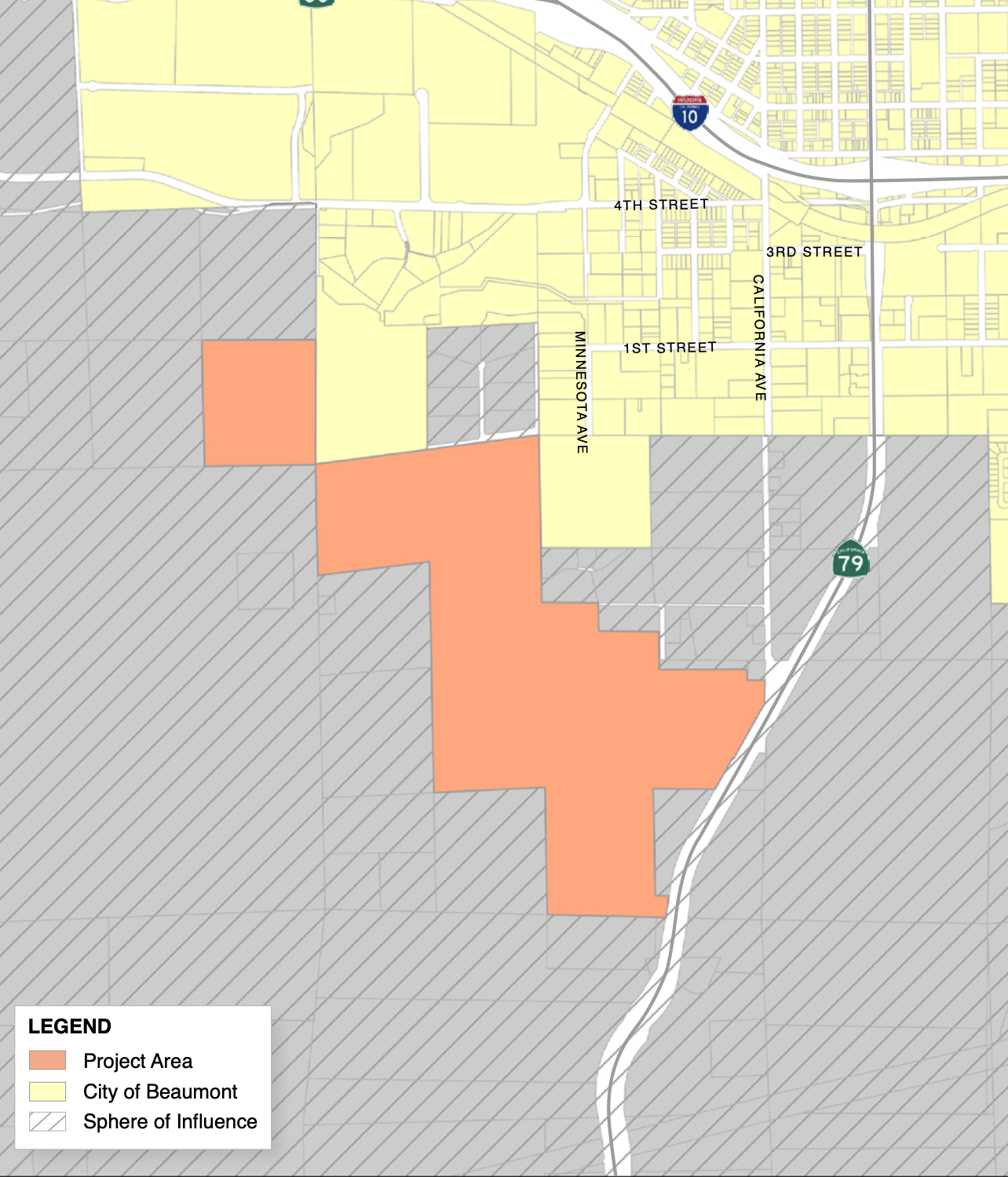 Beaumont Local Vicinity Map