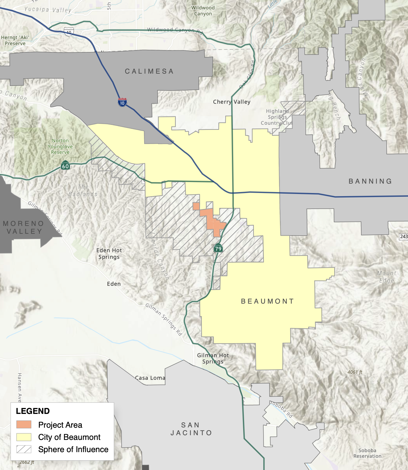 Beaumont Regional Map